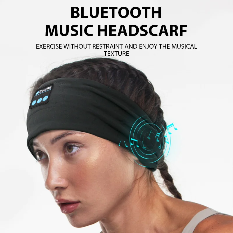 スポーツヘッドバンドワイヤレス Bluetooth ヘッドフォンヘッドバンド睡眠音楽アイマスクソフト弾性ヨガヘアバンド屋外スウェットバンド