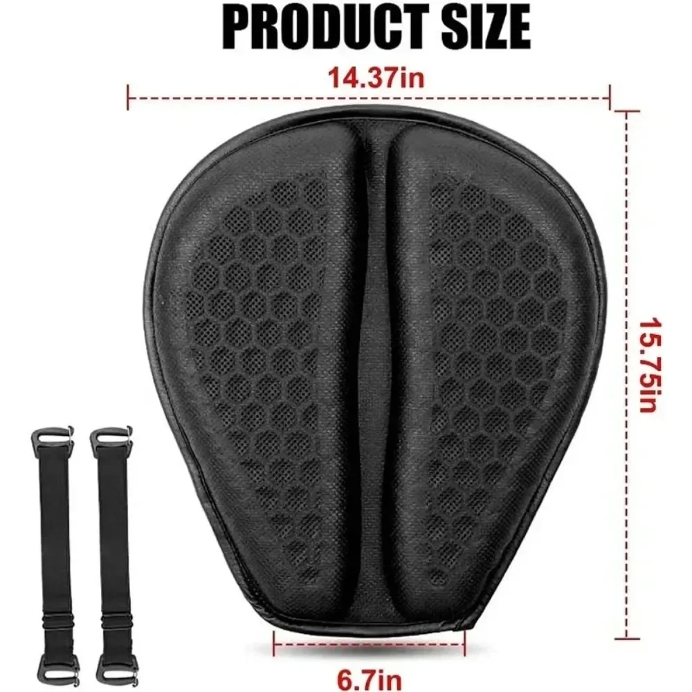 Almofada de assento de motocicleta 3d favo de mel antiderrapante almofada de assento de gel moto alívio de pressão almofada de assento de passeio acessórios de moto
