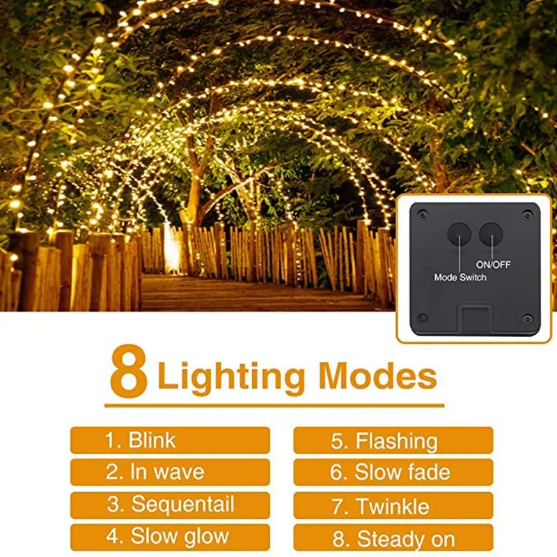 LED Solar String Licht Outdoor Garten Lichterkette Led Twinkle Wasserdichte Lampe für Weihnachten Party Decor 4m/7m/12m/22m/32m