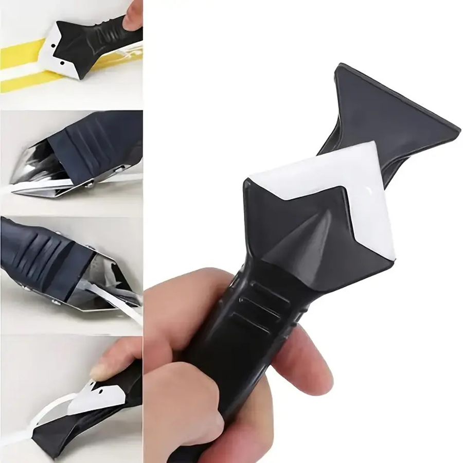 5 In 1 Silicone Scraper Glue Caulk Remover Caulking Finisher Smooth Grout Beauty Sewing Kit Floor Mould Removal Hand Tools Set