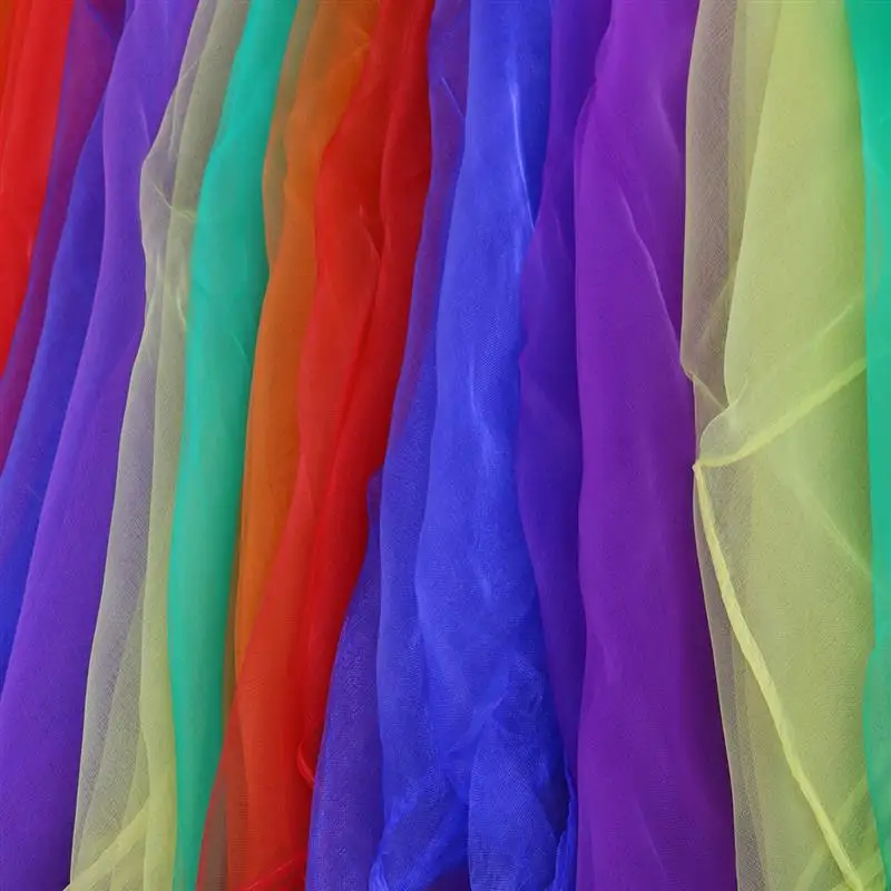 6 Colors Square Scarf Dancesquare Performance Dancing For Chiffon Ribbon Bandana Scarfs Finger Wrap Rave Hip