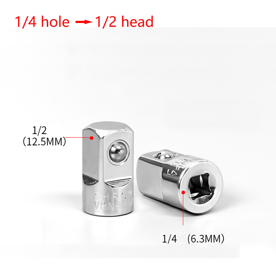 1/4 "3/8" 1/2 "adaptador de chave de catraca cromo vanádio manga unidade soquete conversor chave transformar conjunta