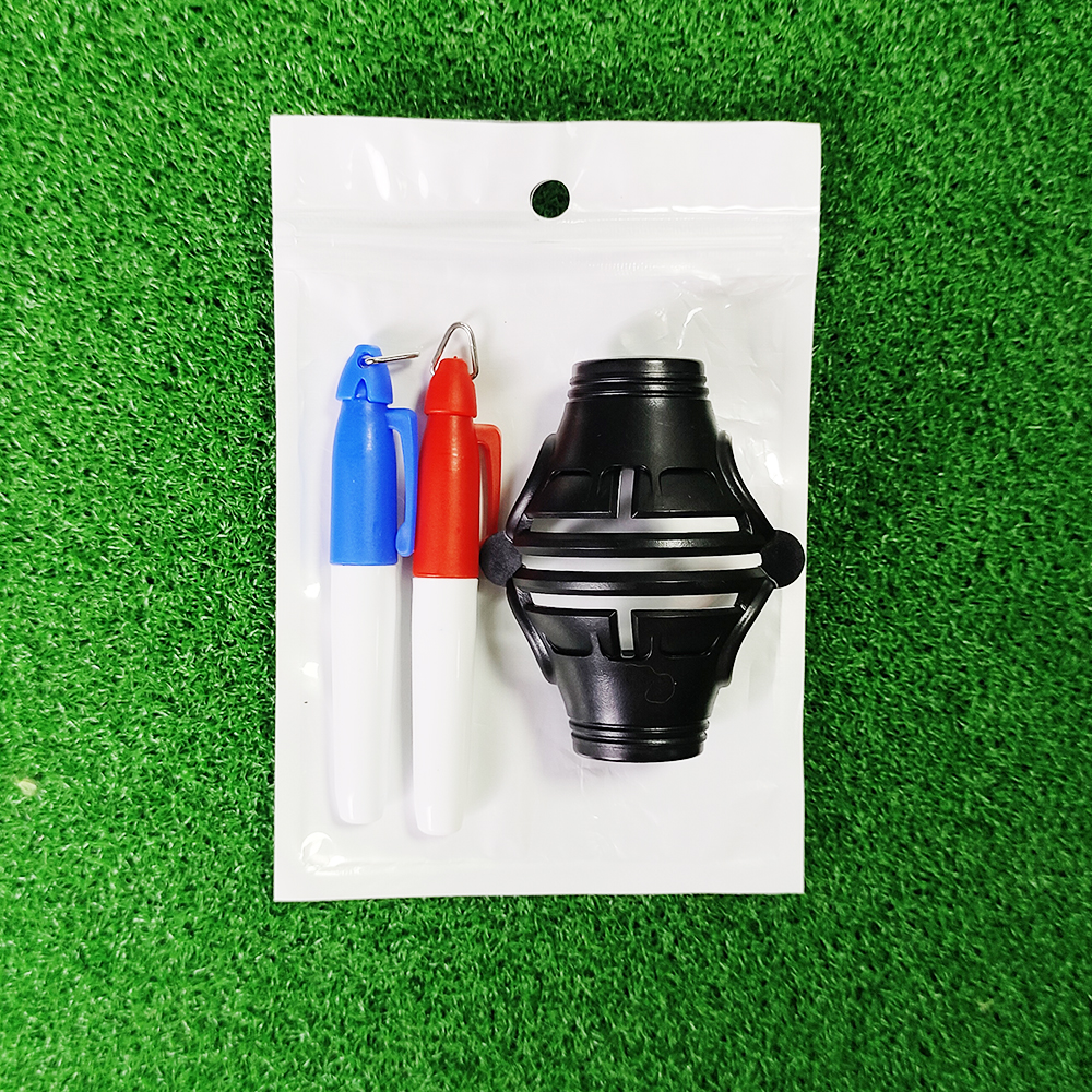 1 pennarello per linea da golf con 2 pennarelli da disegno, asta di spinta per golf, posizionamento dell'asta di spinta, allineamento del disegno di golf assistito con precisione
