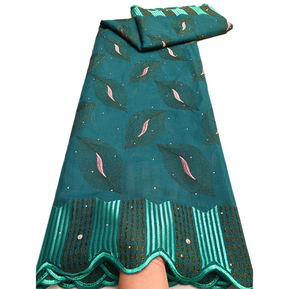 ナイジェリア綿ボイルレース生地石 2025 アフリカスイスボイルレース生地縫製女性の結婚式のパーティードレス