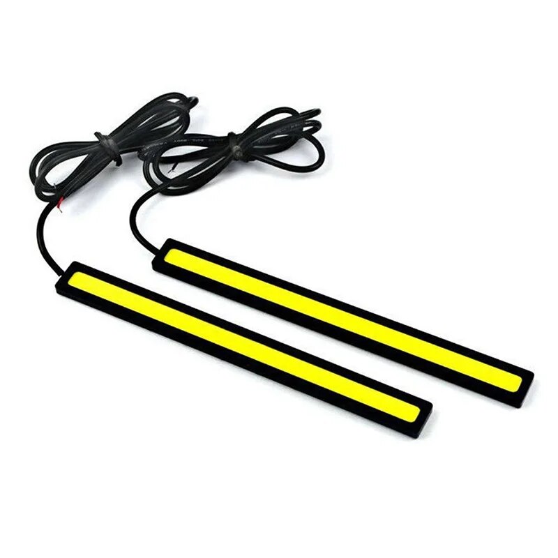 2 pièces 17cm universel étanche feux de jour COB antibrouillard style de voiture Led lumière du jour DRL lampe antibrouillard barre lampe bande lumières