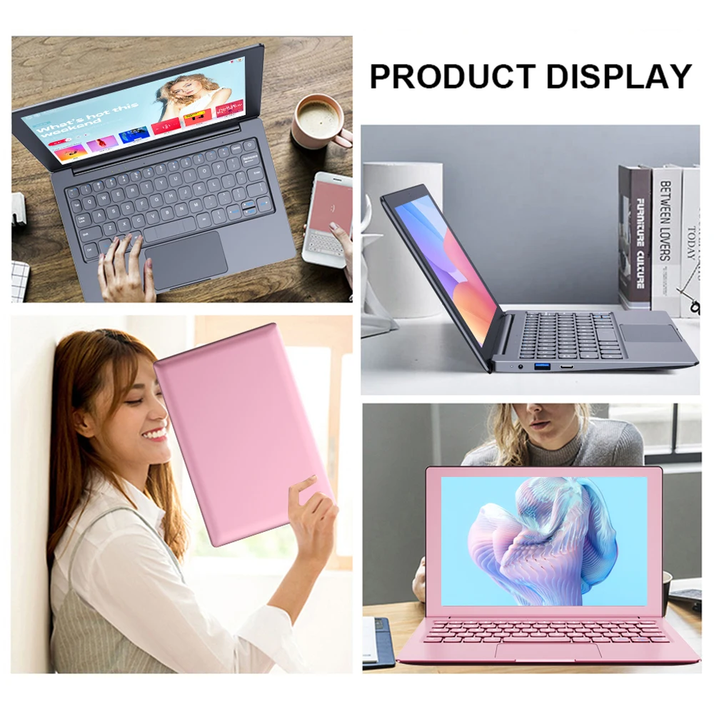 Mini Laptop 10.1 inch Ultra Slim Portable Handheld Small Size Business Office Pocket Teacher Lecture 8G RAM 512GB SSD Notebook
