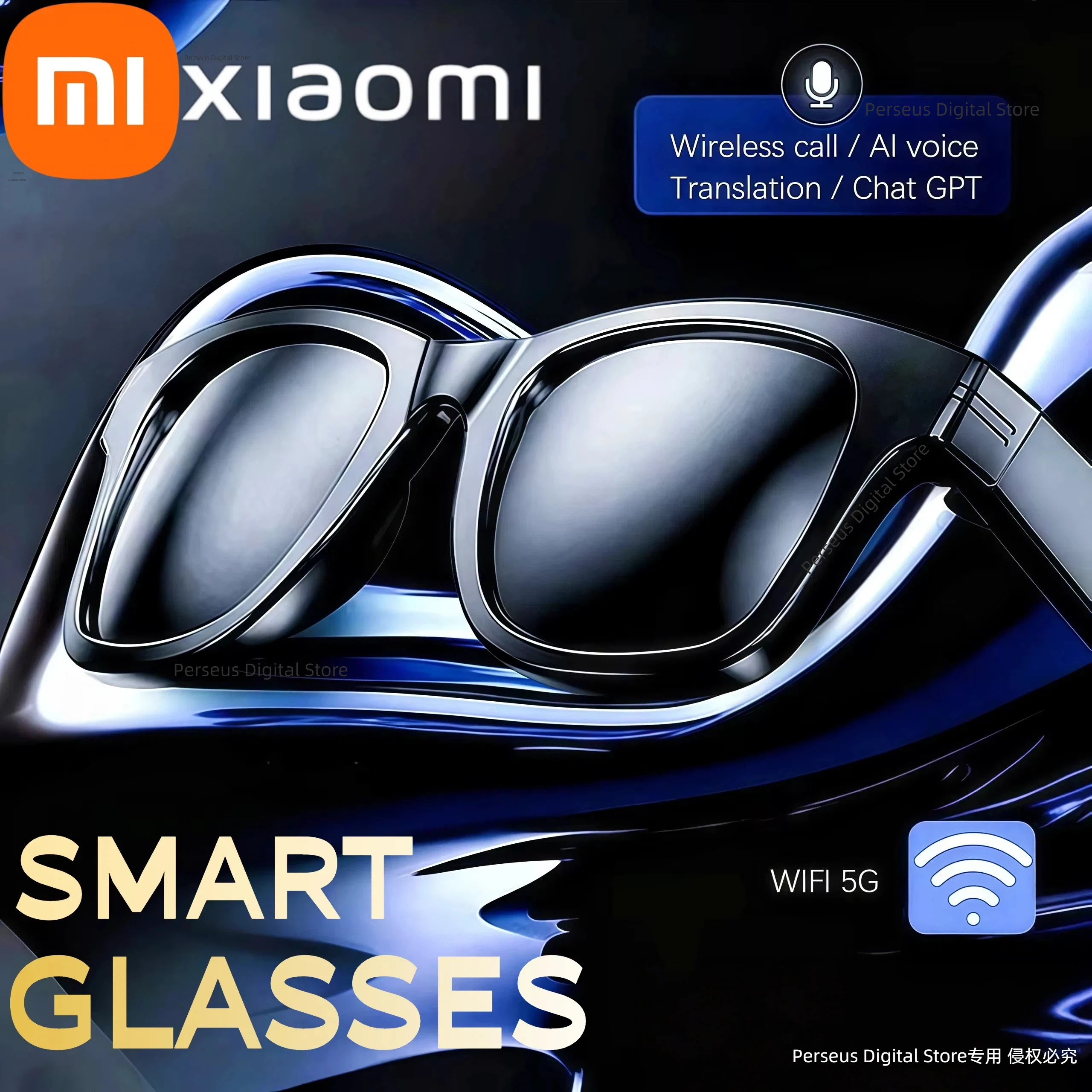 Xiaomi 4K AI 4K Смарт-очки с 100-мегапиксельной камерой Chat GPT Touch Спортивные солнцезащитные очки Bluetooth Вызов Видео Музыкальный плеер Для мужчин Женщин