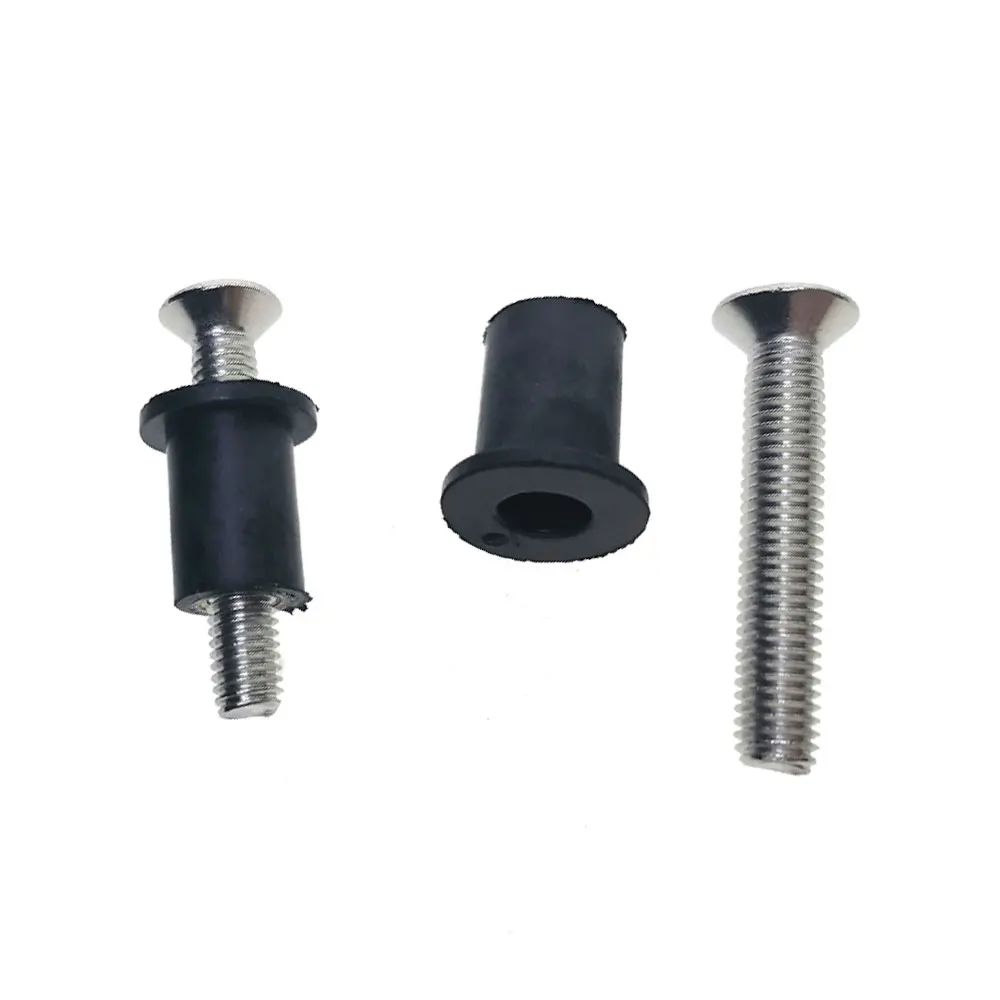 Kit de tuercas de pozo de goma M5 para barco marino, tuercas de fijación de tornillo de acero inoxidable para Kayak, canoa, bote de pesca inflable