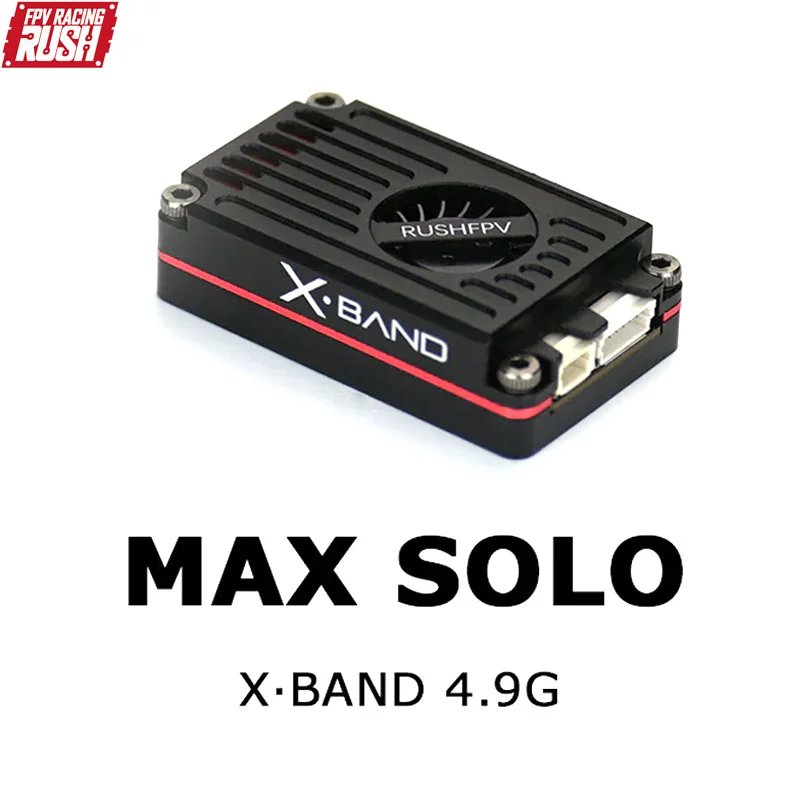 RUSH TANK MAX SOLO 2.5W VTX 5.8GHz / SOLO MAX XBAND 4.9G 2.5W Video Transmitter with CNC shell for RC FPV Drones DIY