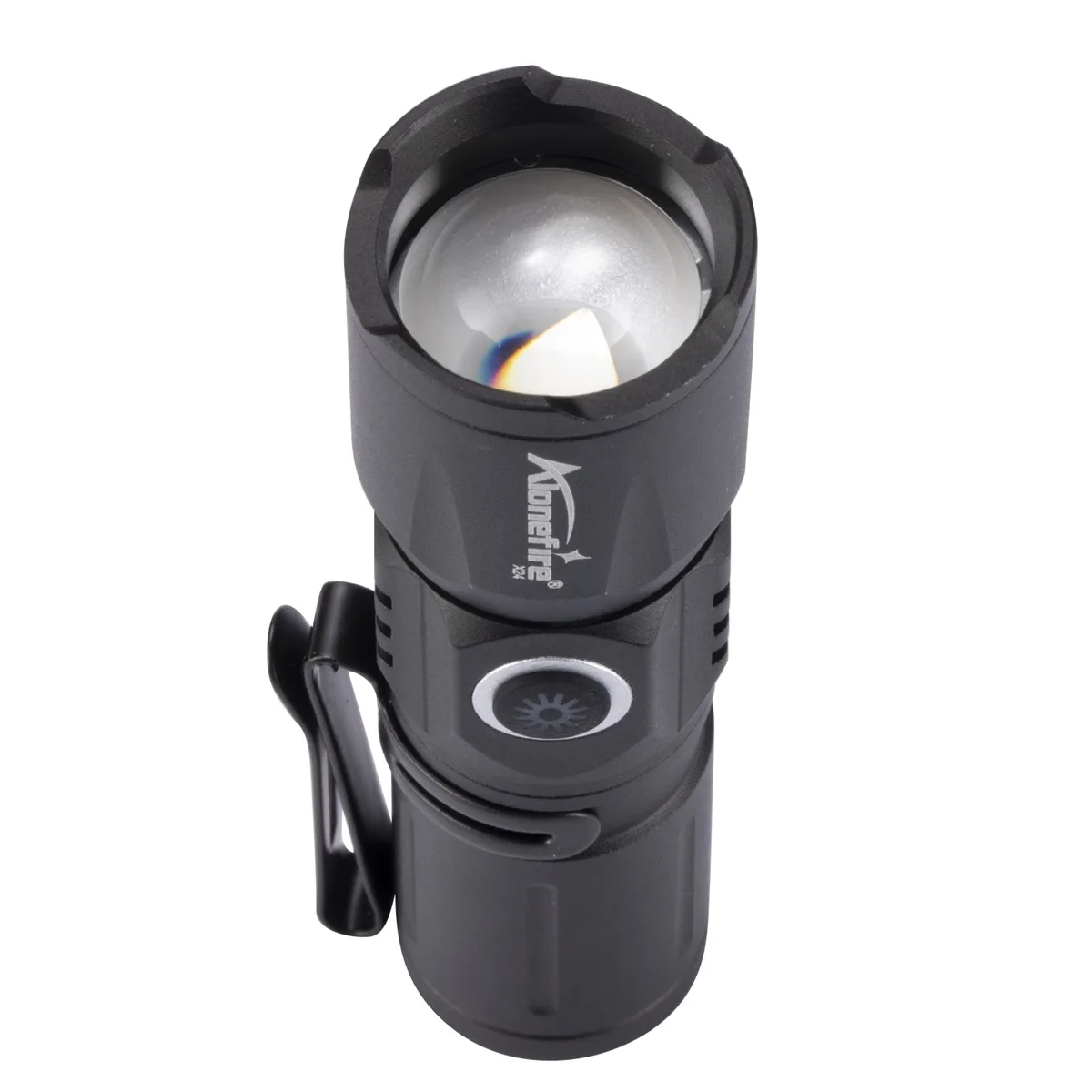 Zoom luz de haz blanco Mini linterna de larga distancia tipo C Usb recargable antorcha de bolsillo portátil hogar al aire libre batería 16340