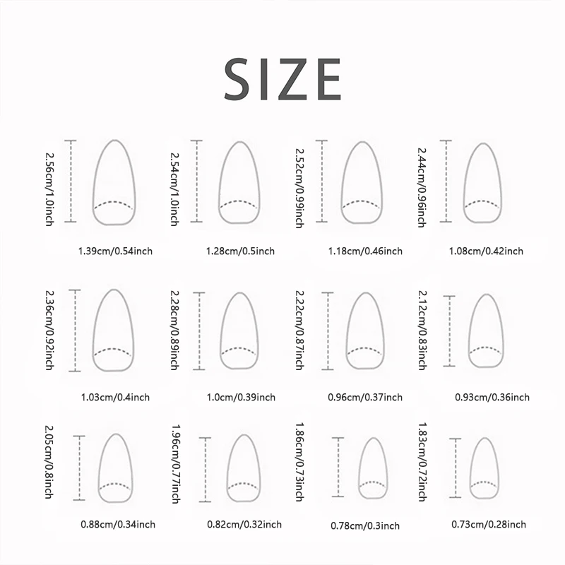 เล็บไฟฝรั่งเศสแบบยาว 24 ชิ้นพร้อมเจลลี่เจล 1 ชิ้นและตะไบเล็บ 1 อัน