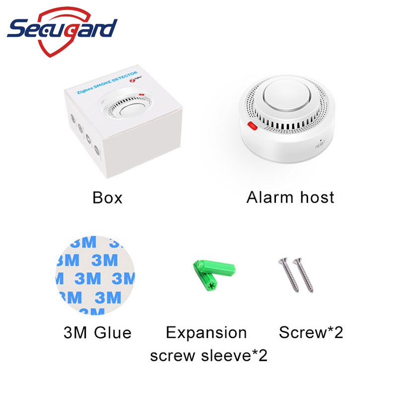 Tuya-煙探知器,zigbee,85db,コネクテッドホーム用センサー,サウンドアラーム,アプリケーション制御,スモークハウス組み合わせセキュリティシステム