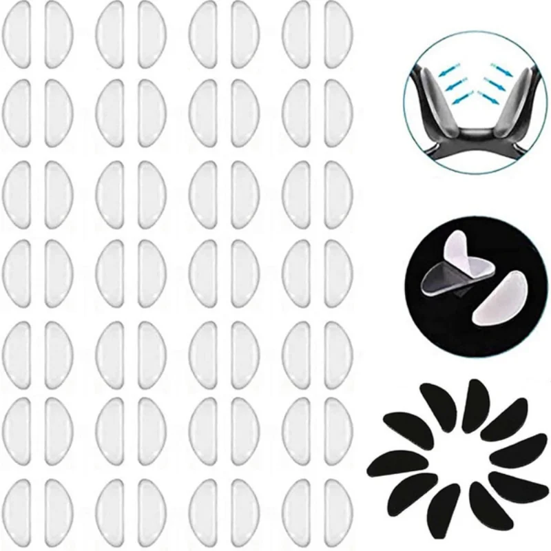 10/20 Chiếc Kính Miếng Đệm Mũi Dính Ốp Miếng Đệm Mũi Chống Trơn Trượt Trong Suốt Nosepads Kính Kính Mắt Kính Mắt phụ Kiện
