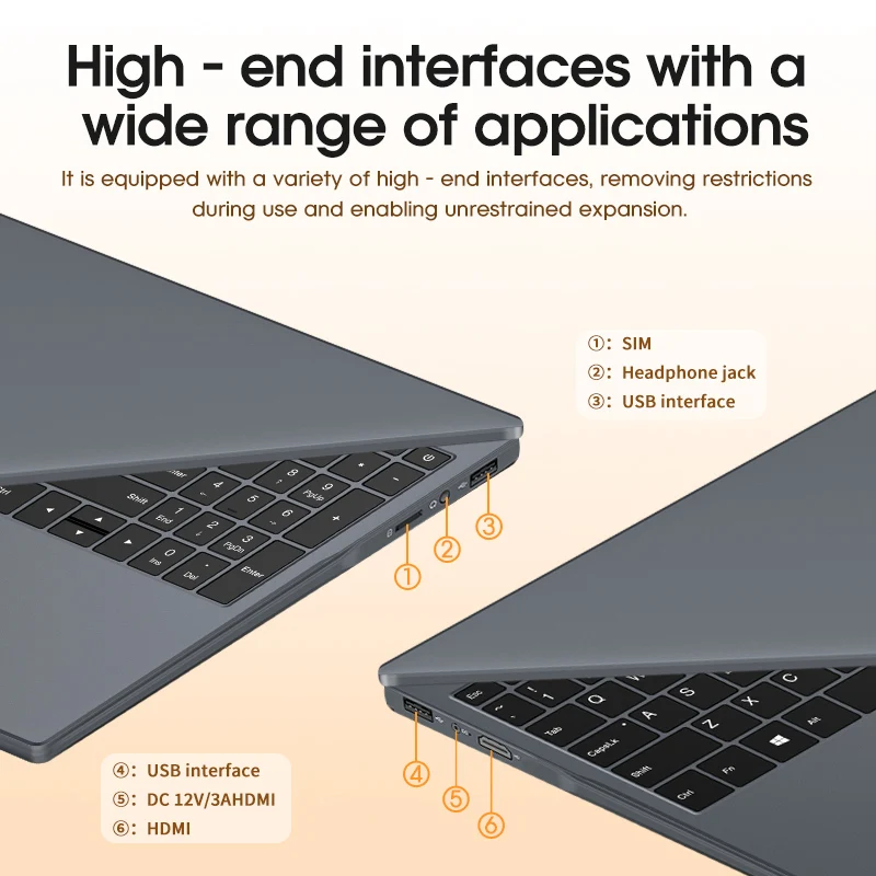 Laptop 15.6 Inch Intel N5095 Windows 10 Notebook Computer 16GB DDR4 512GB SSD 4000mAh Business Study Gaming Portable Laptop