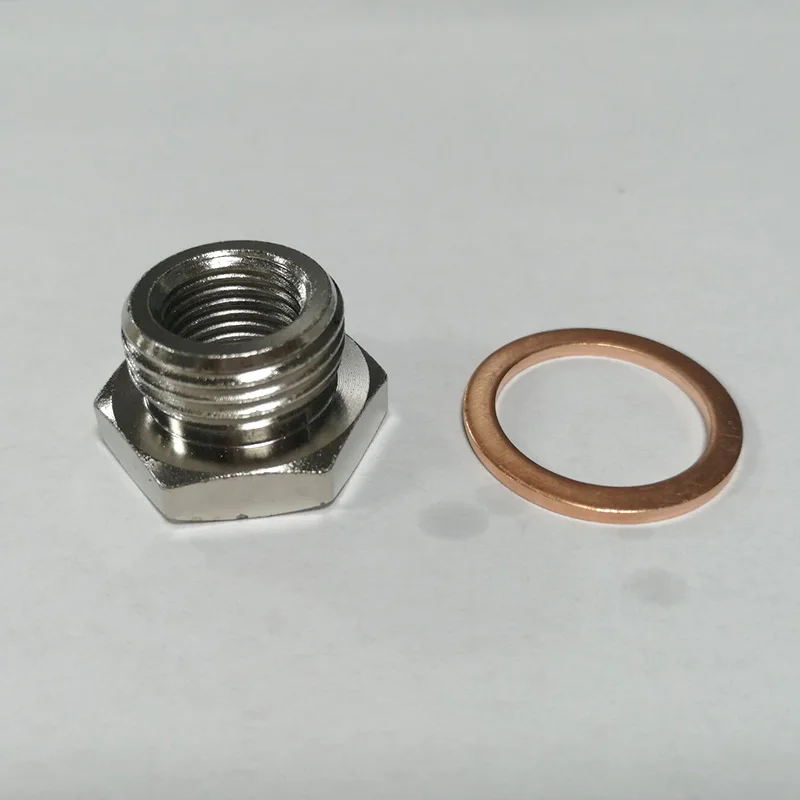 Złącze czujnika wydechu O2 czujnik tlenu Adapter redukcyjny dystansowy M18 x 1,5 mm do M12 x 1,25 mm z uszczelką miedzianą