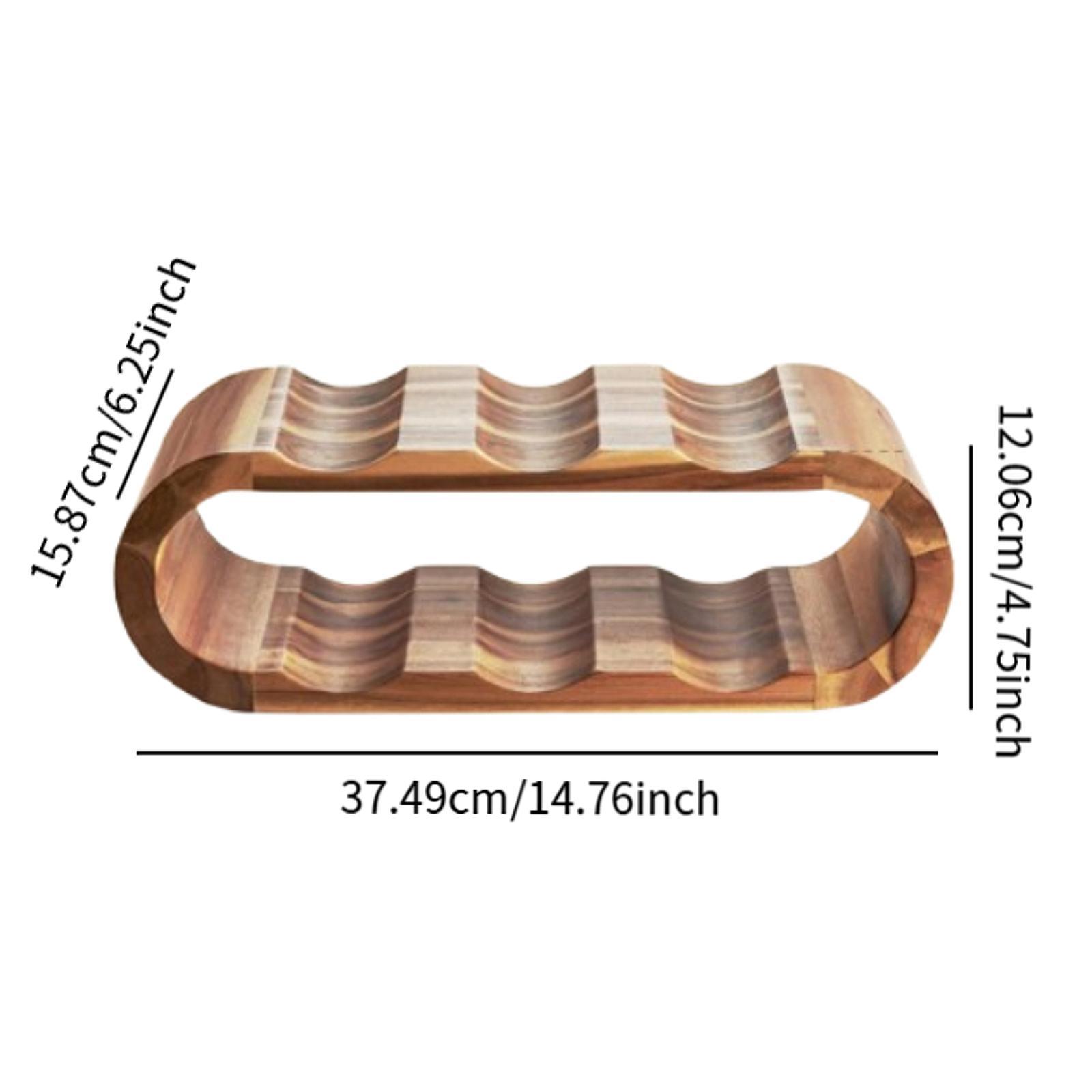 Wood Wine Rack Shelf Water Bottle Organizer Holder for Counter Kitchen Party