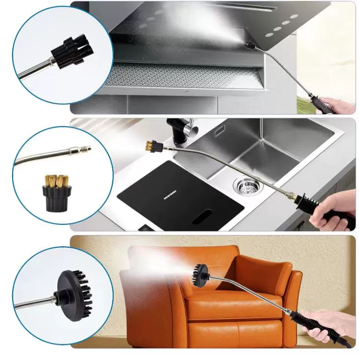 MicroData Pulitore a vapore ad alta pressione da 2500 W, pulitori a vapore per cucina e uso domestico, pulitore a vapore per la pulizia del bagno