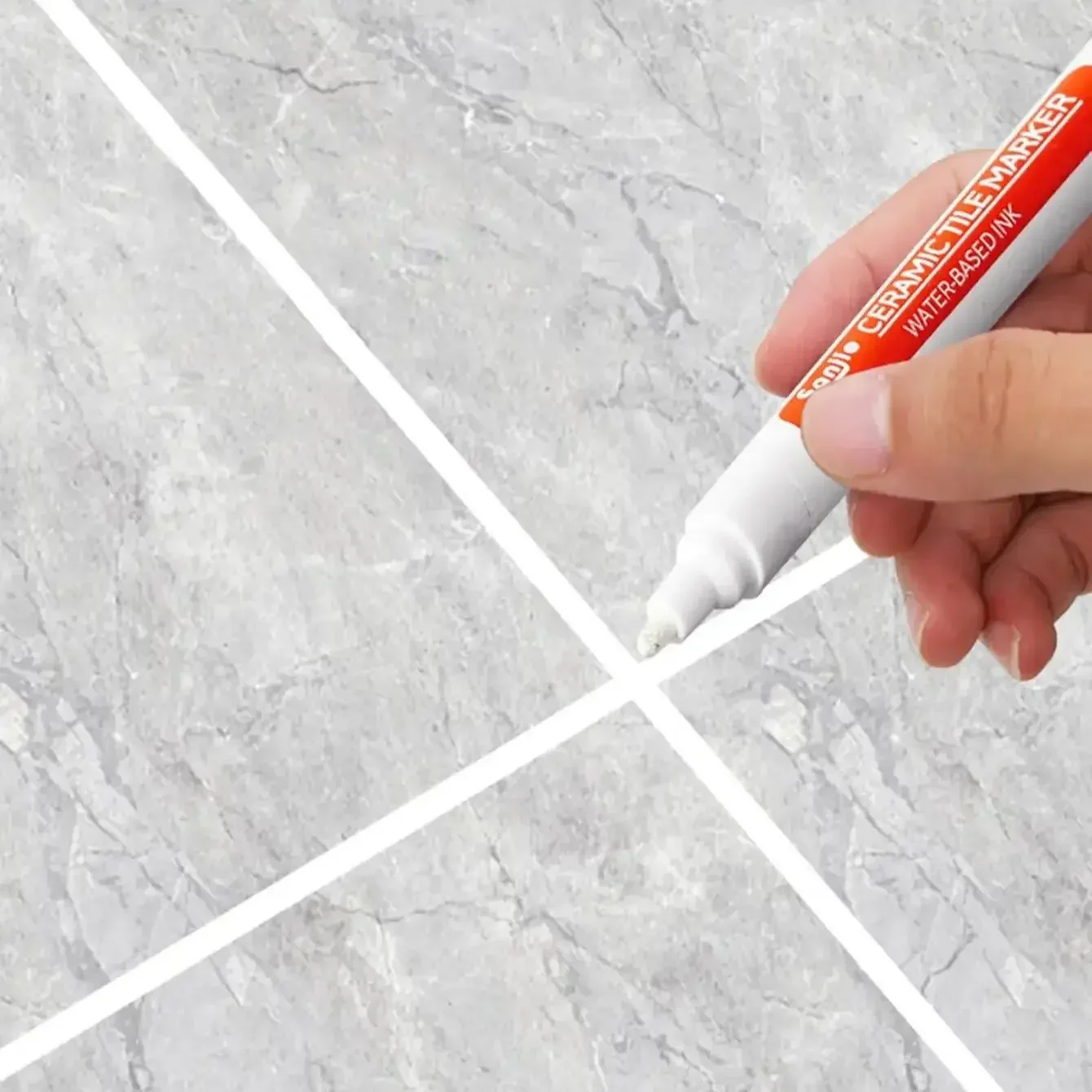 กันน้ํากระเบื้องเซรามิค Grout MARKER,แม่พิมพ์ตะเข็บปากกาสําหรับห้องครัวห้องน้ําผนังและพื้นซ่อม MARKER