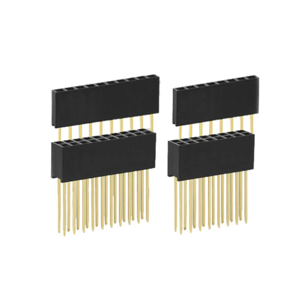 10ชิ้น2.54มม. หมุดคู่แบบแถวเดียวตัวเมีย11มม. ส่วนหัวของบอร์ด PCB ขั้วต่อหลอดไฟ LED 2 ~ 20PIN สำหรับปลั๊กคอนเนคเตอร์ Arduino