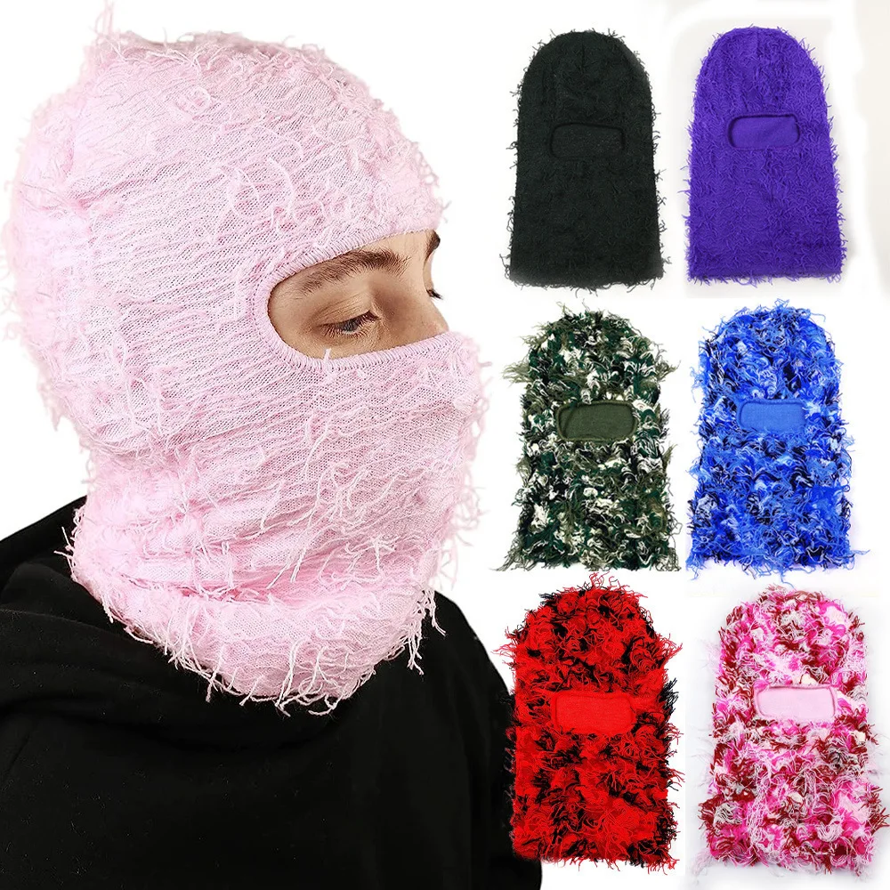 2025 Balaklafa personal isierte Tarnung gestrickt Herren und Damen Winter Wolle warme Mütze