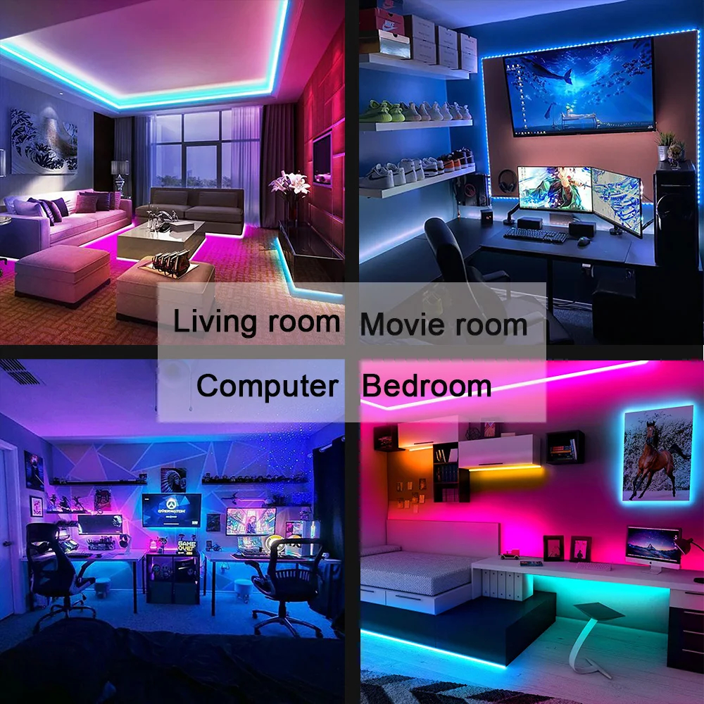 Klebeband Bluetooth USB LED Streifen Licht 5050 SMD 5V USB RGB Lichter Flexible LED Lampe Band Band RGB Selbstklebende TV Desktop Diode