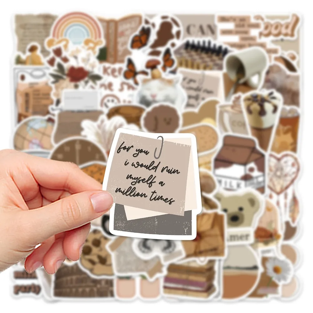 60 pçs retro arte vsco graffiti adesivos estéticos telefone parede scrapbook motocicleta à prova dwaterproof água dos desenhos animados adesivo para crianças brinquedos presentes
