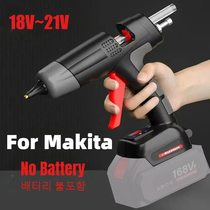 For Makita 18V Cordless Glue Gun Adjustable Temperature Without Battery Silicone Gun Black for 11mm Glue Sticks DIY Repair Tools