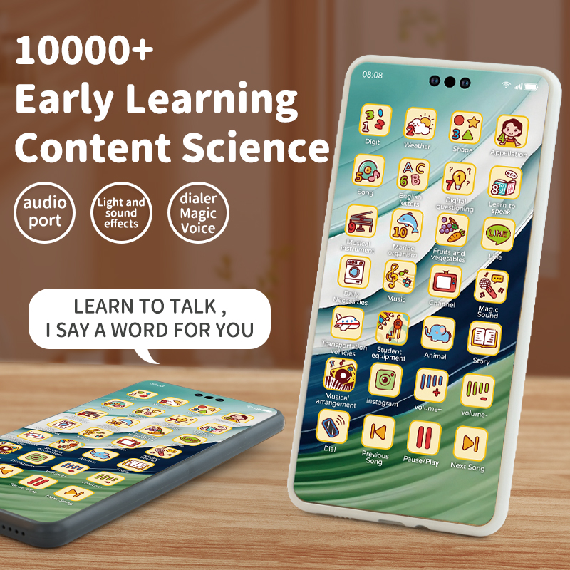 Crianças diversão aprendizagem jogar telefone simulação do bebê telefone musical cedo brinquedos educativos inglês aprendizagem celular modelo brinquedo presentes