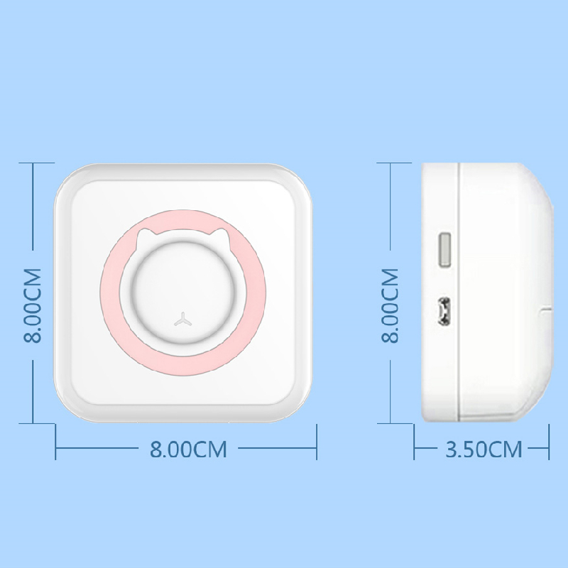 Mini-imprimante d'étiquettes autocollantes thermiques portables, sans encre, Bluetooth, sans fil, papier, Android, IOS