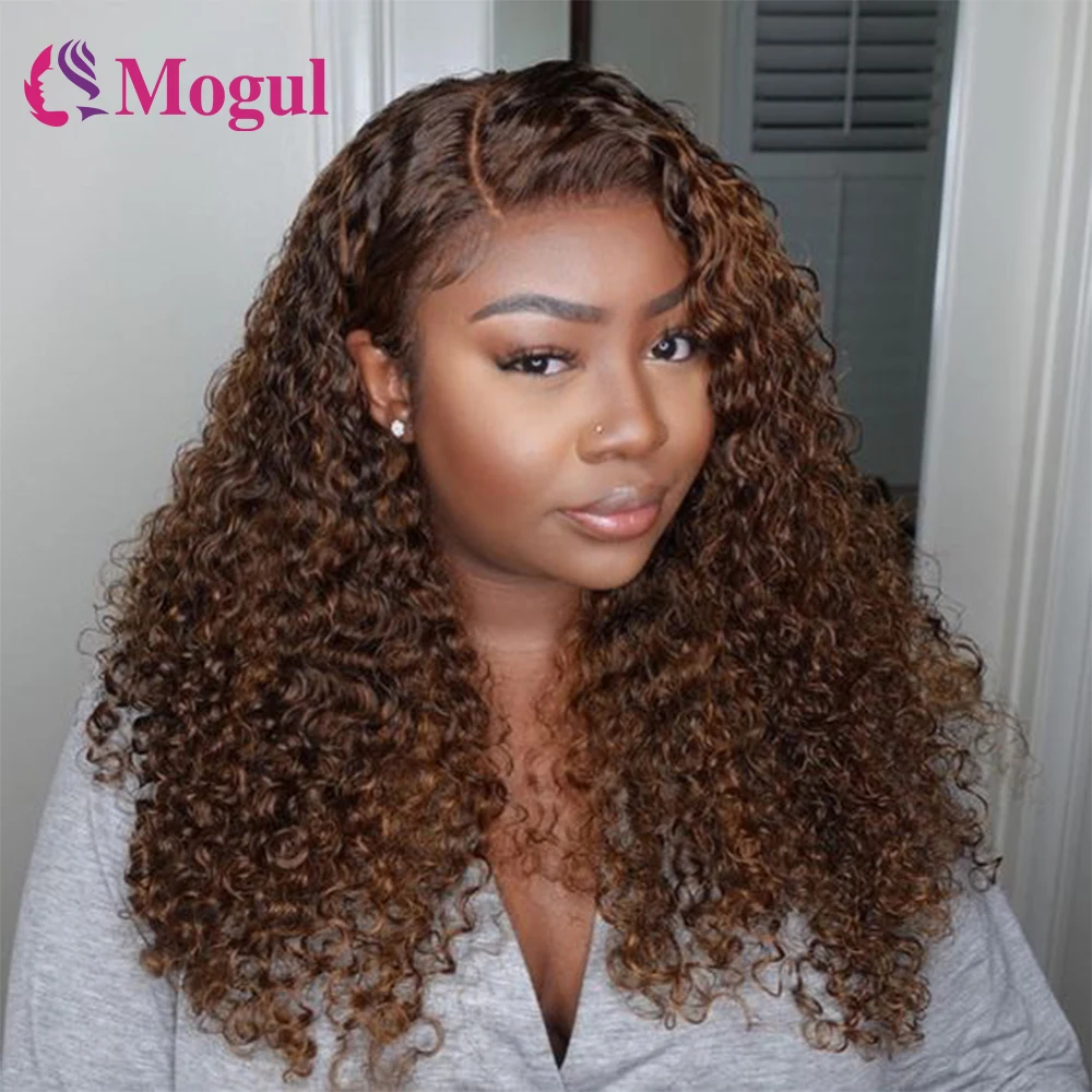 180% chocolates marrom jerry encaracolado 13x4 peruca frontal do laço 4x4 fechamento do laço pré-arrancado brasileiro remy perucas de cabelo humano para mulher