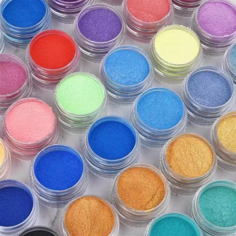 6 kolorów/zestaw proszek mikowy do żywicy epoksydowej perłowy żywica epoksydowa barwnik perłowy Pigment do zdobienia paznokci, wyrobu mydła, rękodzieło jubilerskie DIY