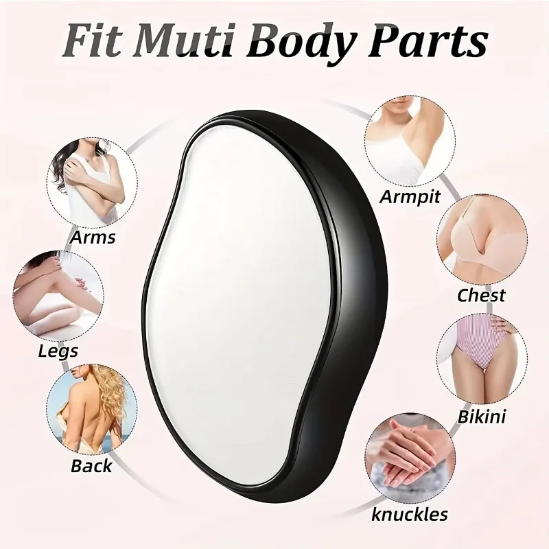 Cristal Epil épilation gomme indolore sûr réutilisable facile à nettoyer outil d'épilation physique verre épilation corps beauté gomme