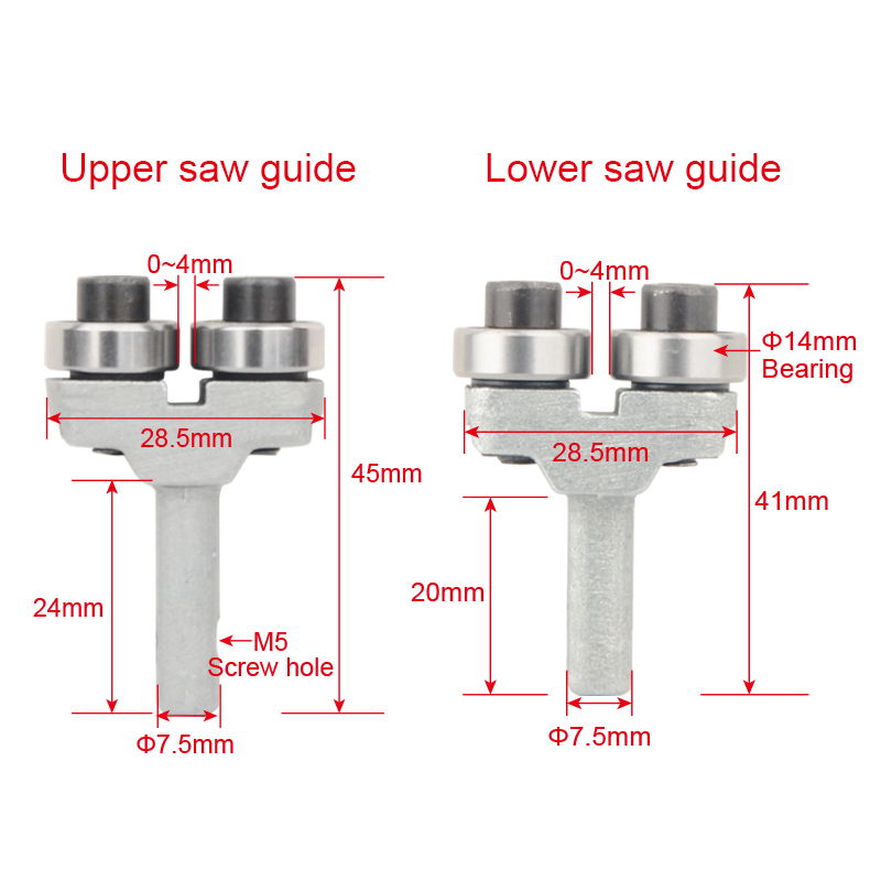 Guide per lame per sega a nastro Guida per lama con cuscinetto a sfera per sega a nastro per legno per accessori per sega a nastro da 9 "8".
