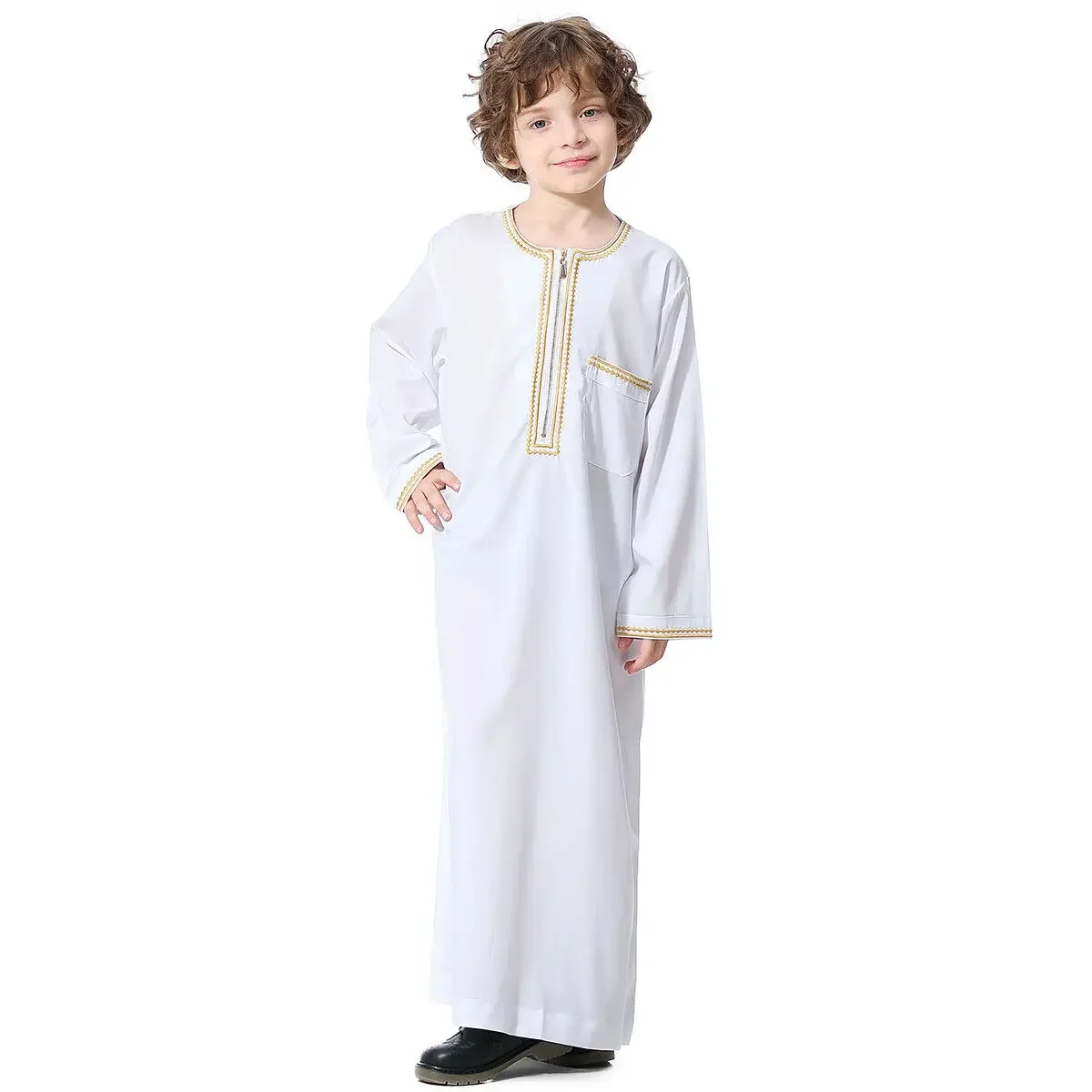 Hồi Giáo Ả Rập Saudi Ả Rập Bé Trai Áo Dây Dishdasha Trẻ Em Abaya Dài Cầu Nguyện Hồi Giáo Quần Áo Dài Tay Thobe Trung Đông Thiếu Niên Đầm Dubai