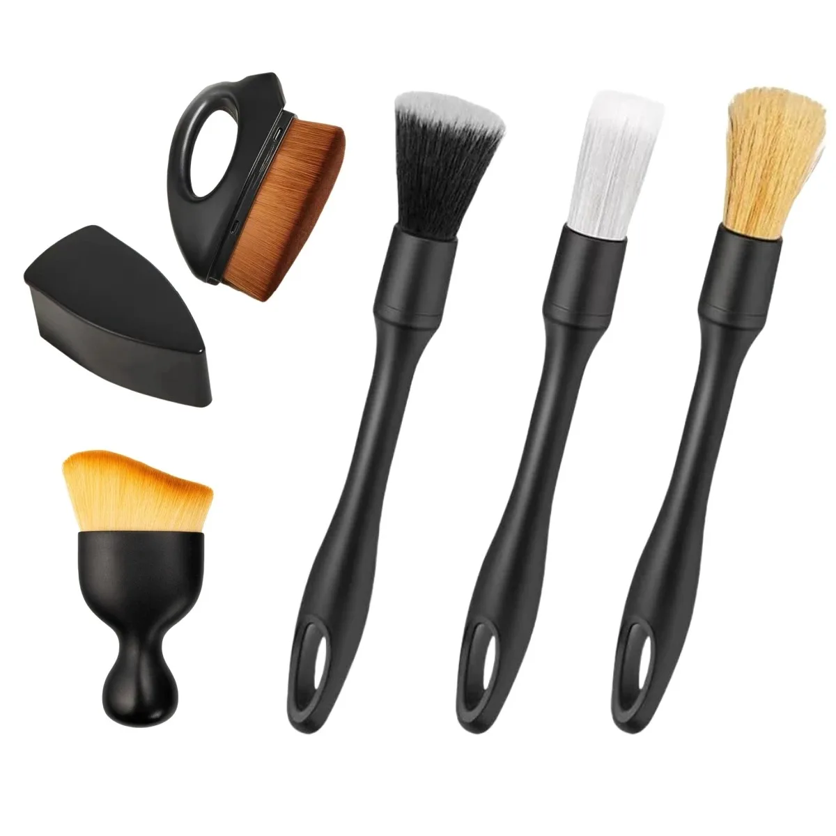 4-5PCS Auto Detaillierung Pinsel Set Klimaanlage Vent Sauber Fugen Sweep Staub Duster Auto Innen mit Pinsel auto Waschen Werkzeug Set