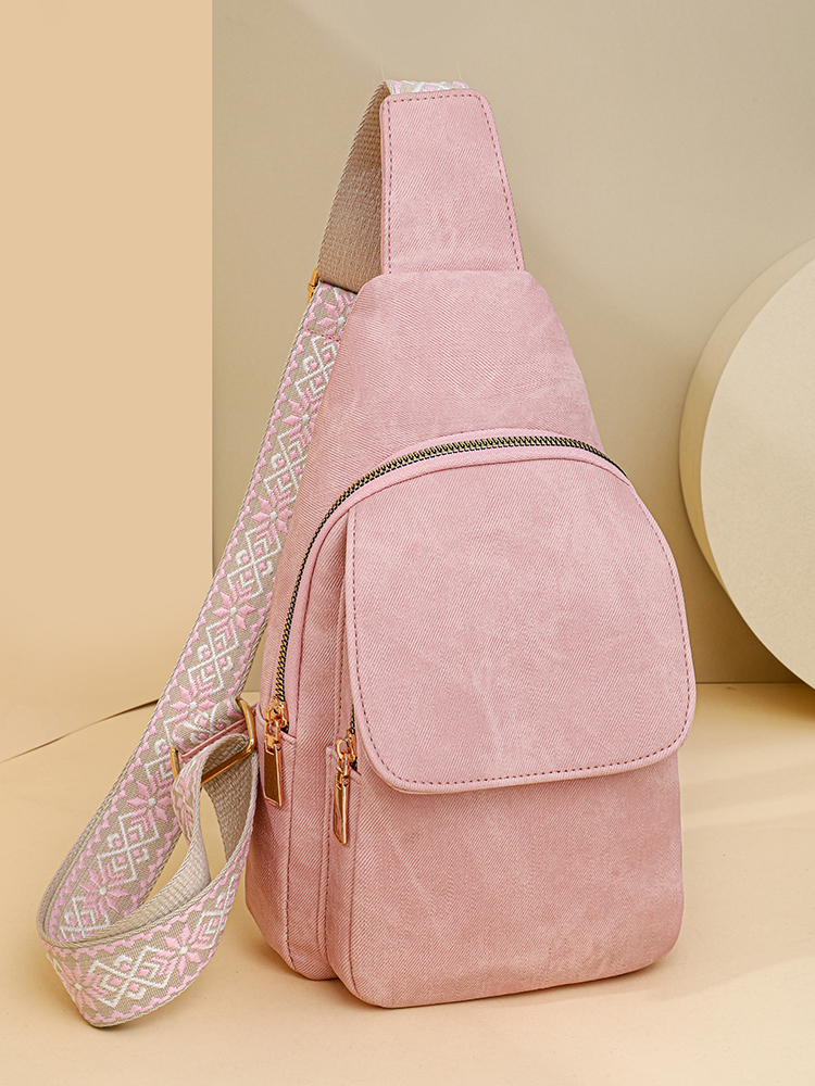 New 2024 Women's Crossbody Chest Bag Soft Leather Casual Versatile Single Shoulder Phone Wallet Small Backpack Mobile Money Bag