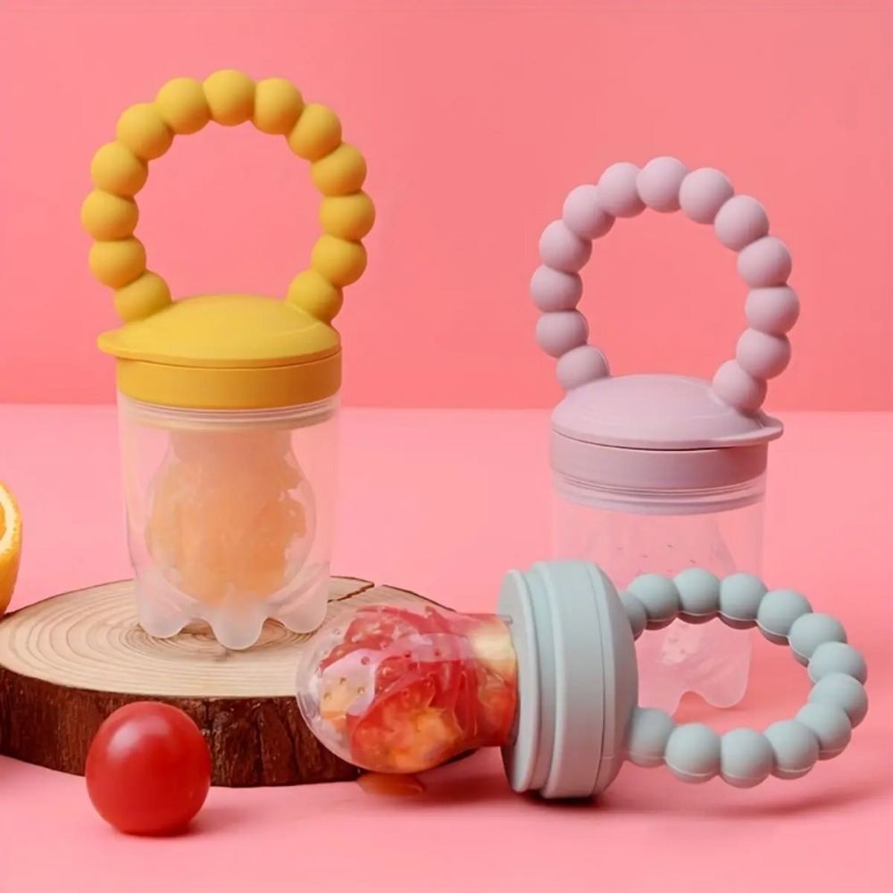 3 stuks siliconen fruit- en groentevoeder voor kinderen met handvat - perfecte voedingssupplement fopspeen, Kerstmis, Halloween, Thanksgi
