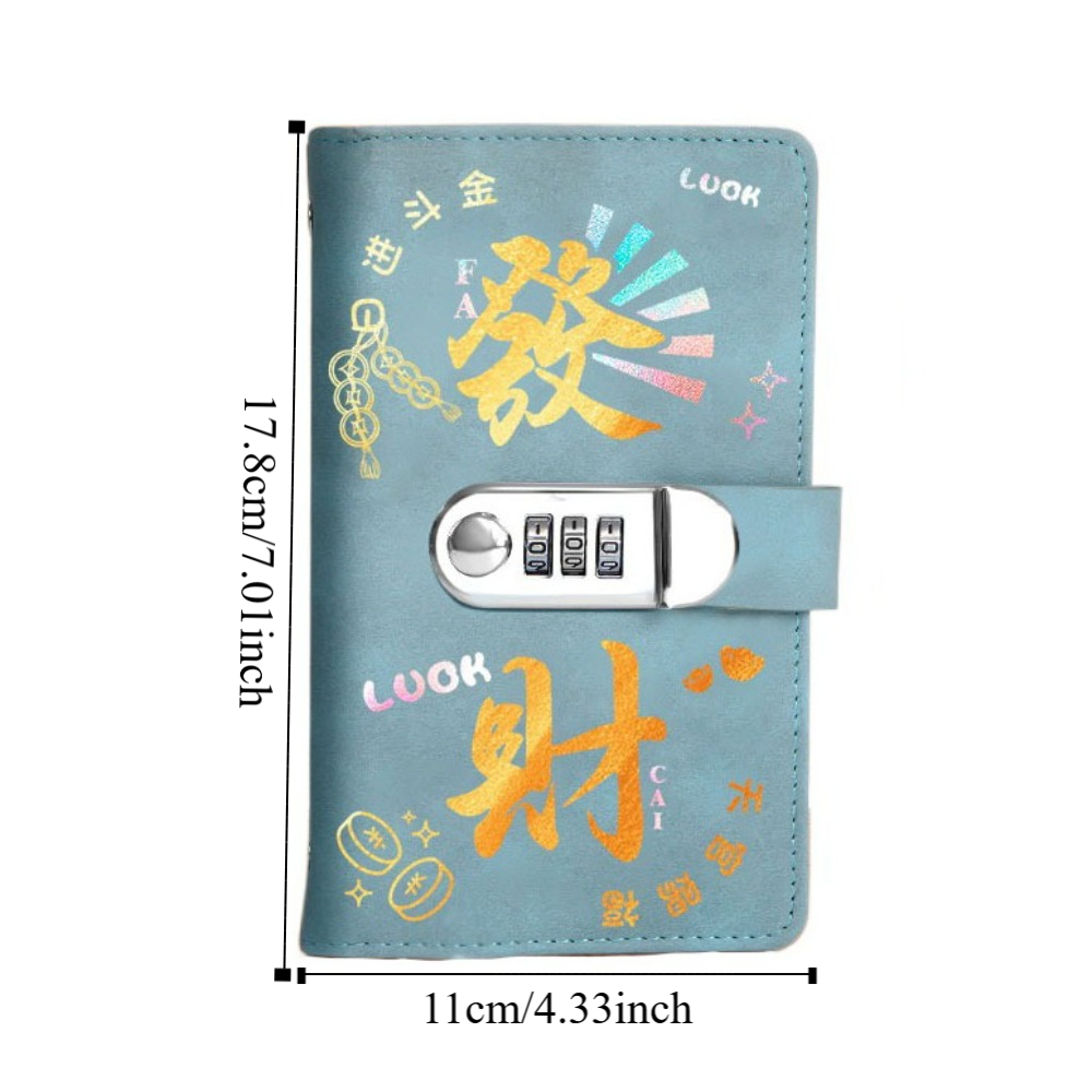 50Sheets Saving Money Binder PU Leather Portable Planner Organizer Wallet Storage Savings Handbook Budget Binder with Lock