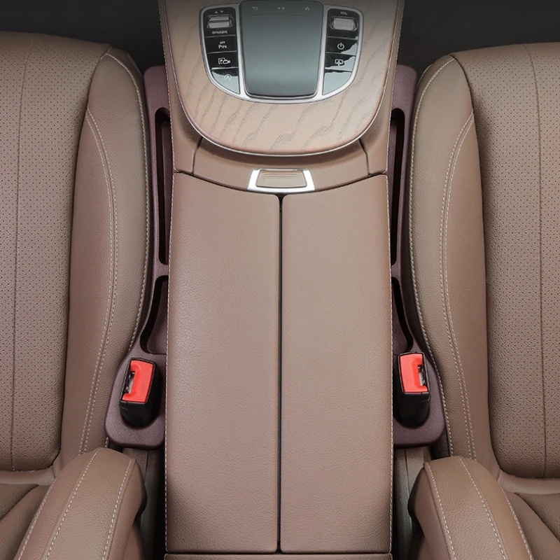 Organisateur de remplissage d'espace de siège de voiture, 2 pièces, bande de bouchon d'espace de siège de voiture étanche en Pu avec 2 rainures, rangement d'espace de siège, accessoire intérieur automobile