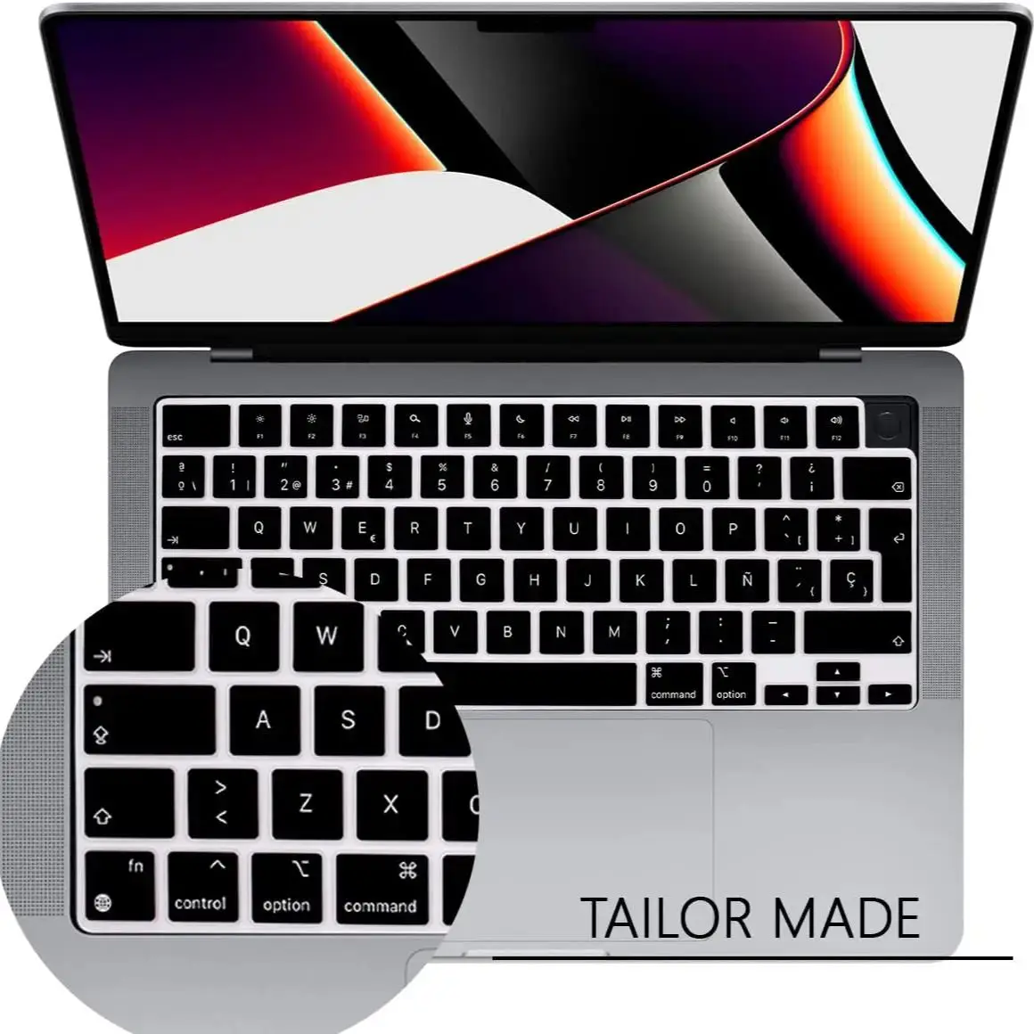 Spanish Keyboard Cover for MacBook Air 13.6 15.3 inch A2681 A2941 A2337 M3 M2 M1 Pro14" 16" A2442 A2779 A2918 A2992 A2485 A2991