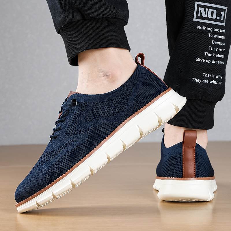 Nieuwe herensneakers Licht ademend Casual platte schoenen Outdoor mode Comfortabele kleding Schoenen Antislip sportwandelschoenen