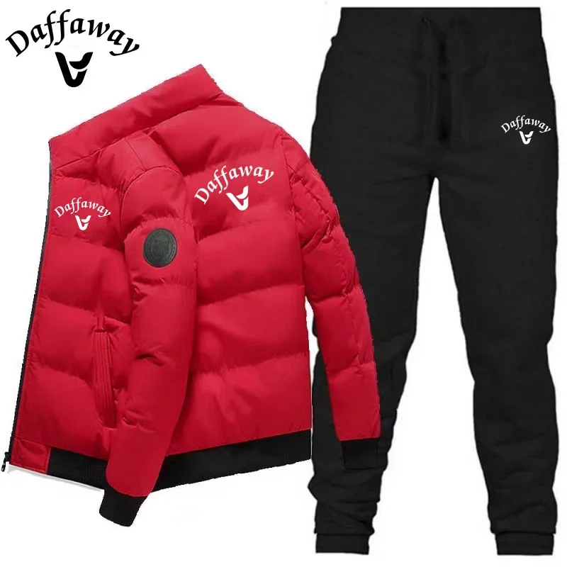Ropa de hombre Chaqueta de algodón Conjunto de ropa deportiva, Conjunto de camisa y pantalones con capucha, Moda Naffaway, Ropa de invierno para hombre Nueva dos piezas
