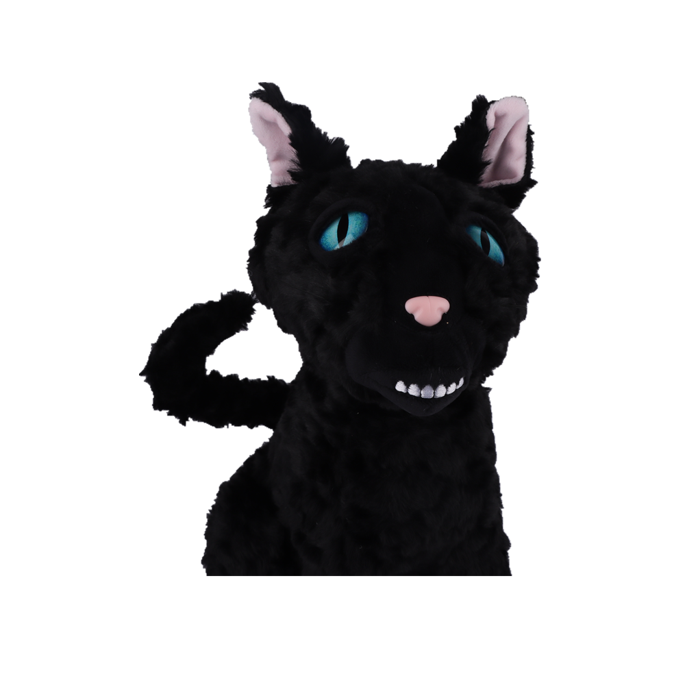 コラライン猫-35cm,黒猫のぬいぐるみ,漫画,ハロウィーン,誕生日プレゼント