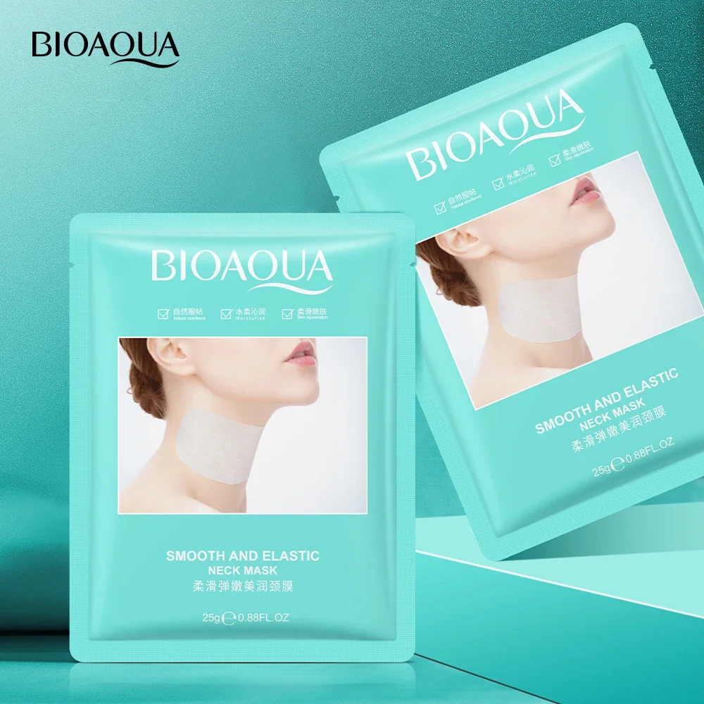 10 pçs bioaqua anti-rugas máscara de pescoço hidratante brilho endurecimento cuidados com a pele colágeno pescoço máscaras produtos de cuidados com a pele coreanos
