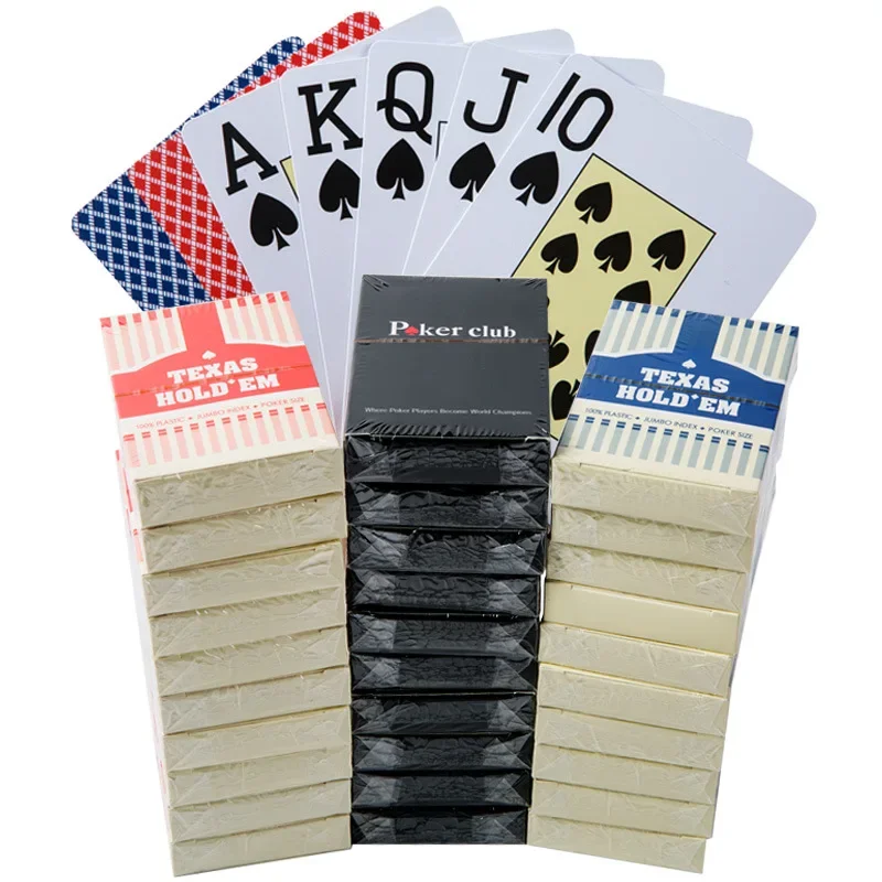 Cartões plásticos impermeáveis do clube do pôquer, Baccarat, Texas Hold'em, Esfoliação, Jogos de tabuleiro, Magic Tricks Tool, 8.8x6.3cm, 1 Pc