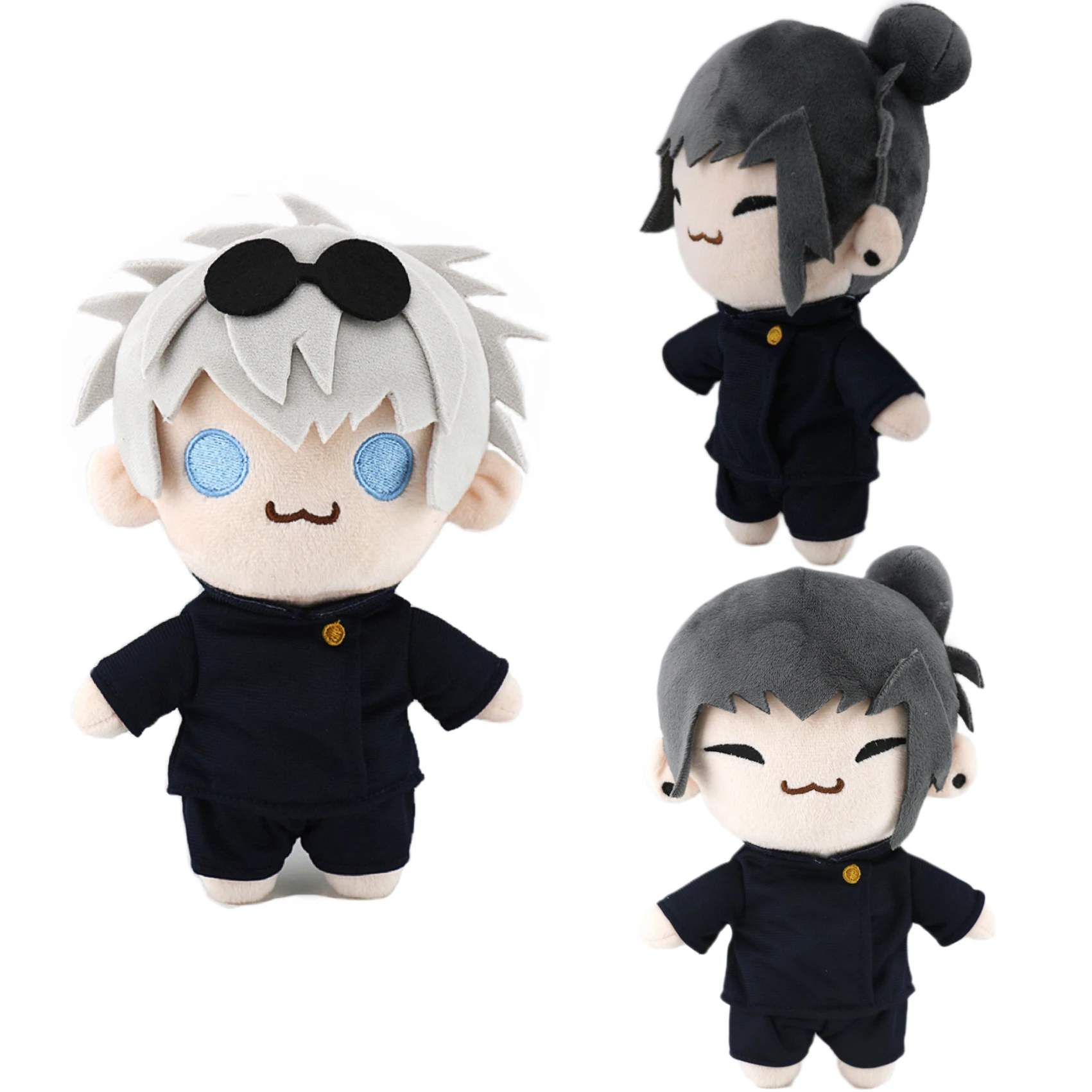 Nieuwe Jujutsu Kaisen knuffel schattige zachte vulling Gojo en Geto kussen pop kinderverjaardag en kerstcadeau