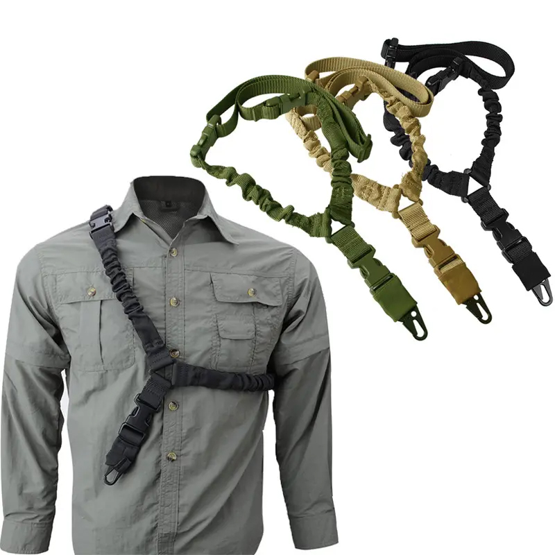 Cinto de arma de tiro, acessórios de caça, equipamento tático, ponto único, alça de ombro, rifle, corda, cinto com fivela de metal