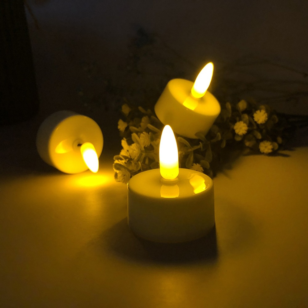 4-12Pcs LED Flameless Candle Light Battery Operated LED Creative Candles Tea Lights Halloween Christmas Party Decor Candle Light