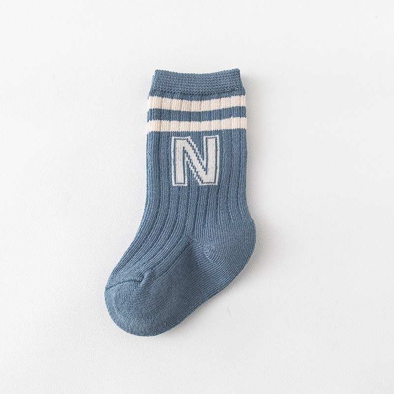 Calcetines largos con letras suaves para bebé, calcetín informal de algodón, accesorios para niños pequeños, ropa infantil