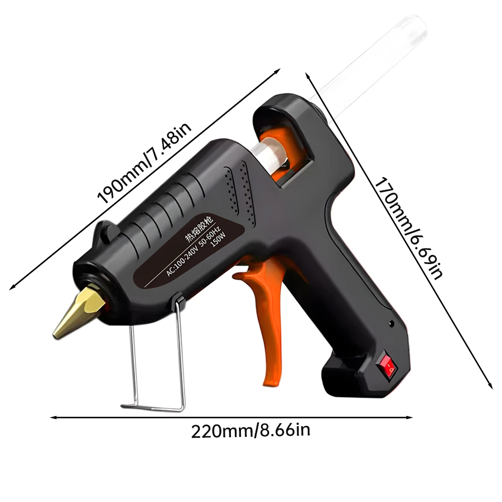 110 V/220 V Heißklebepistole mit Schalter für 11 mm Klebestift, Industrieklebstoff, Heißluftpistole, elektrisches Wärmetemperaturpistolen-Reparaturwerkzeug